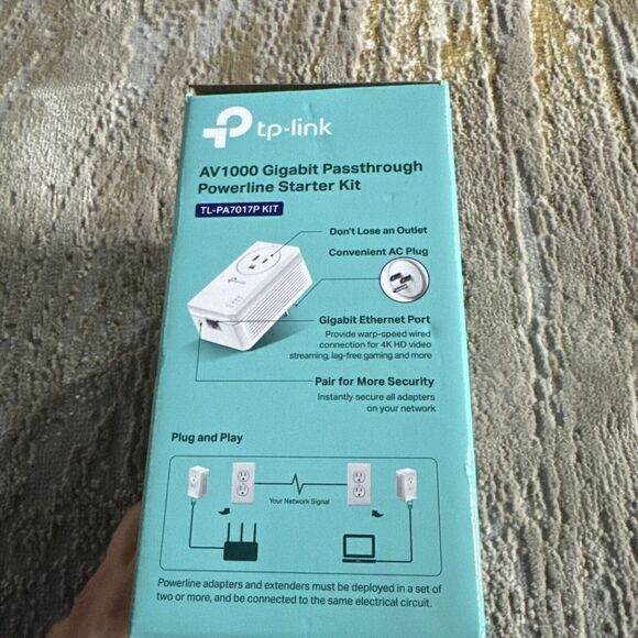 TP-Link AV1000 Gigabit Powerline Starter TL-PA7017P KIT - Picture 4 of 9